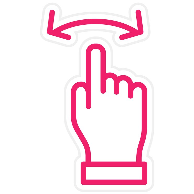 Vector diseño vectorial estilo del icono del cursor de deslizamiento