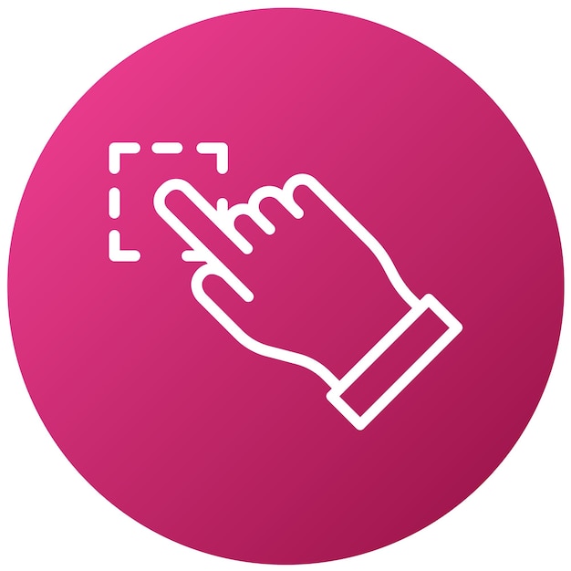 Diseño vectorial Estilo del icono del cursor de toque