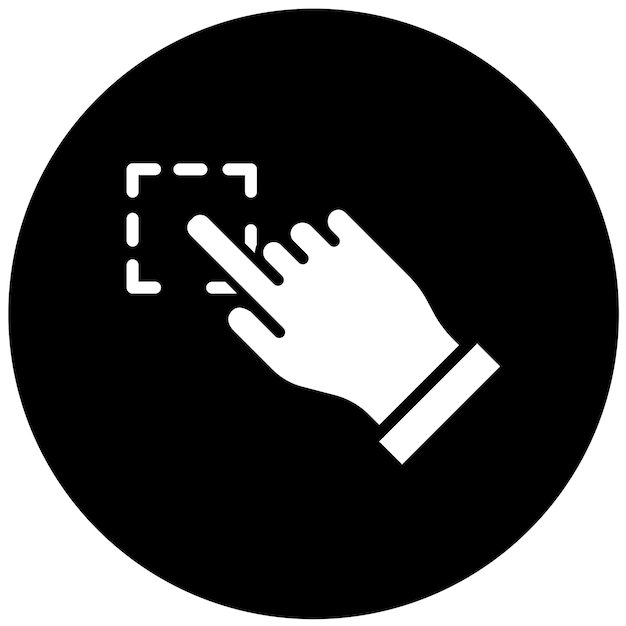 Diseño vectorial Estilo del icono del cursor de toque
