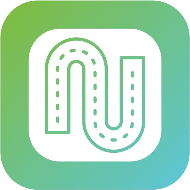 Diseño vectorial Estilo del icono de curvatura aguda
