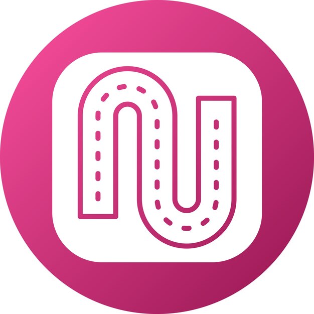 Diseño vectorial Estilo del icono de curvatura aguda