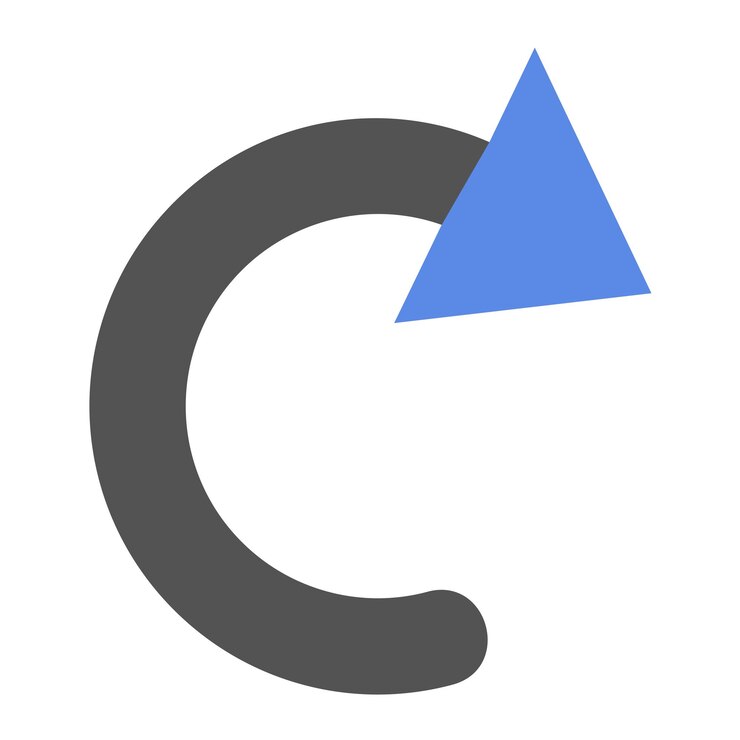 Vector diseño vectorial estilo de icono curvo a la derecha