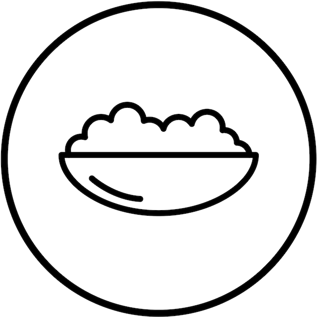 Diseño vectorial del estilo del icono del cuscús
