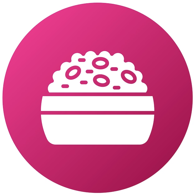 Diseño vectorial del estilo del icono del cuscús