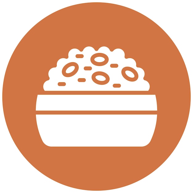 Diseño vectorial del estilo del icono del cuscús
