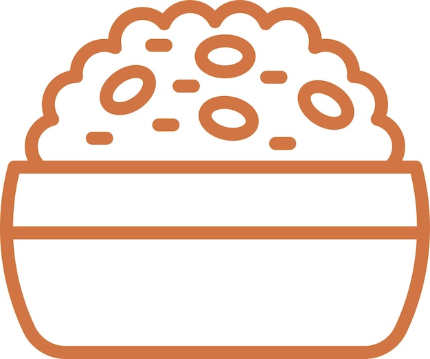 Diseño vectorial del estilo del icono del cuscús