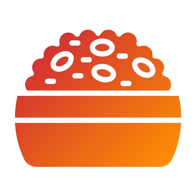 Diseño vectorial del estilo del icono del cuscús