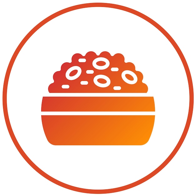 Diseño vectorial del estilo del icono del cuscús