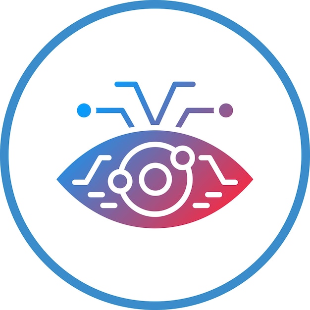 Diseño vectorial del estilo del icono de Cyber Eye