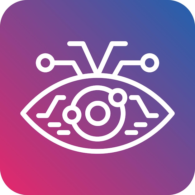 Diseño vectorial del estilo del icono de Cyber Eye