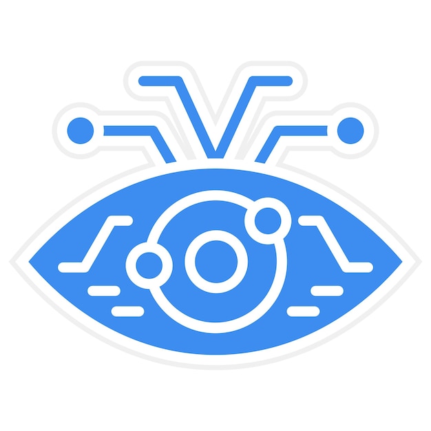 Diseño vectorial del estilo del icono de Cyber Eye