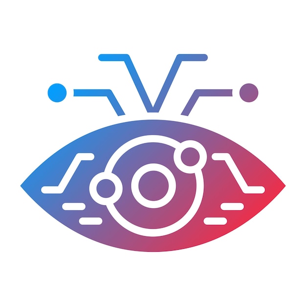 Diseño vectorial del estilo del icono de Cyber Eye