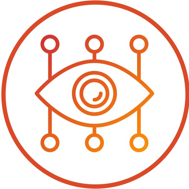 Diseño vectorial del estilo del icono de Cyber Eye