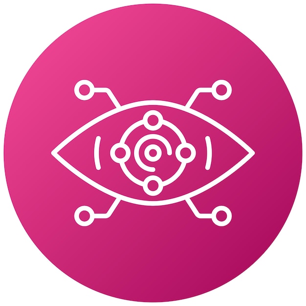 Diseño vectorial del estilo del icono de Cyber Eye