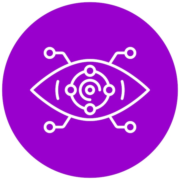 Diseño vectorial del estilo del icono de Cyber Eye