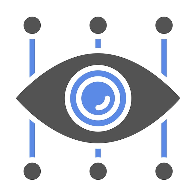Diseño vectorial del estilo del icono de Cyber Eye