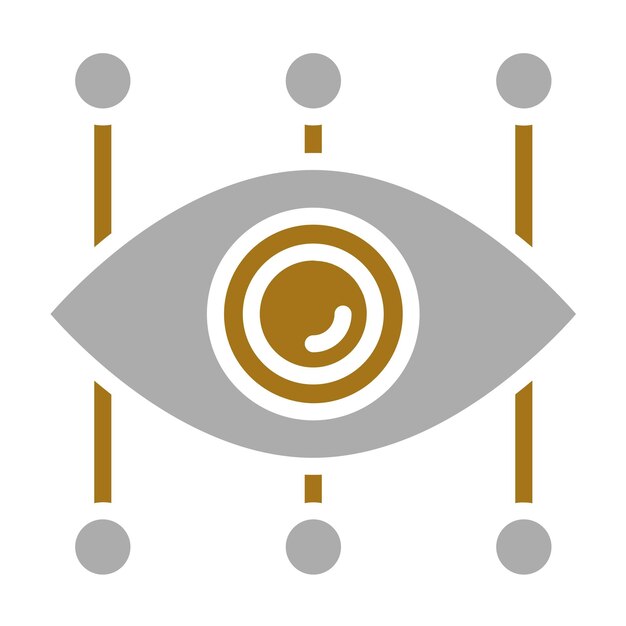 Diseño vectorial del estilo del icono de Cyber Eye