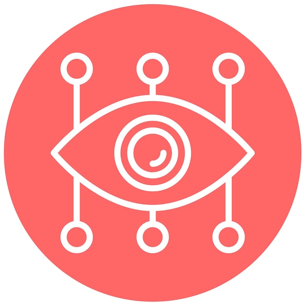 Diseño vectorial del estilo del icono de Cyber Eye