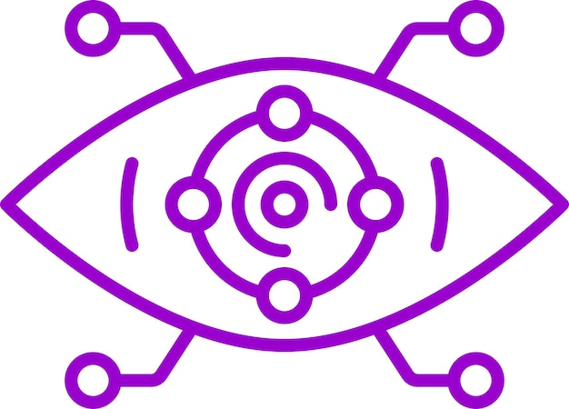 Diseño vectorial del estilo del icono de Cyber Eye
