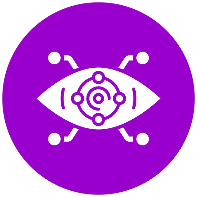 Diseño vectorial del estilo del icono de Cyber Eye