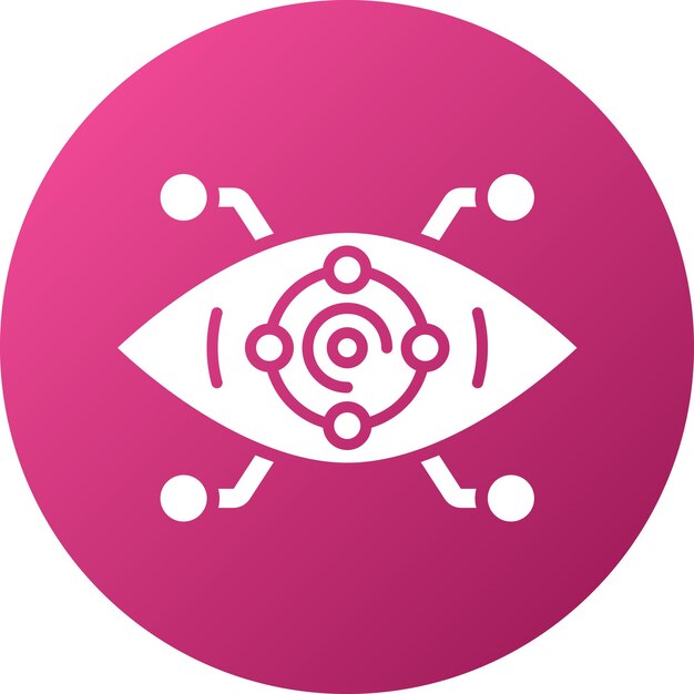 Diseño vectorial del estilo del icono de Cyber Eye