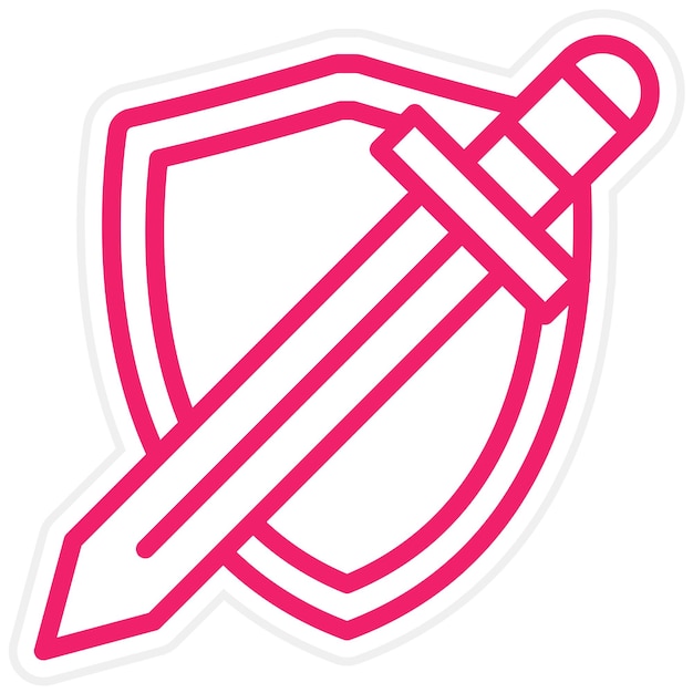 Diseño vectorial del estilo del icono Cyber Guardian