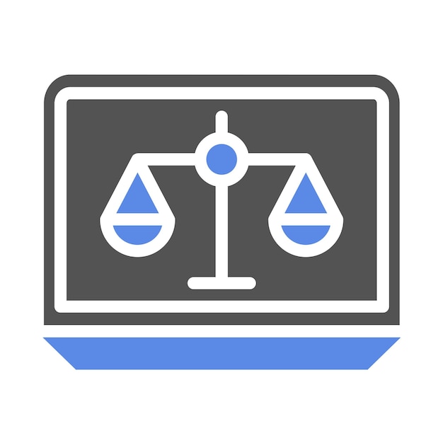Diseño vectorial Estilo del icono de Cyberlaw
