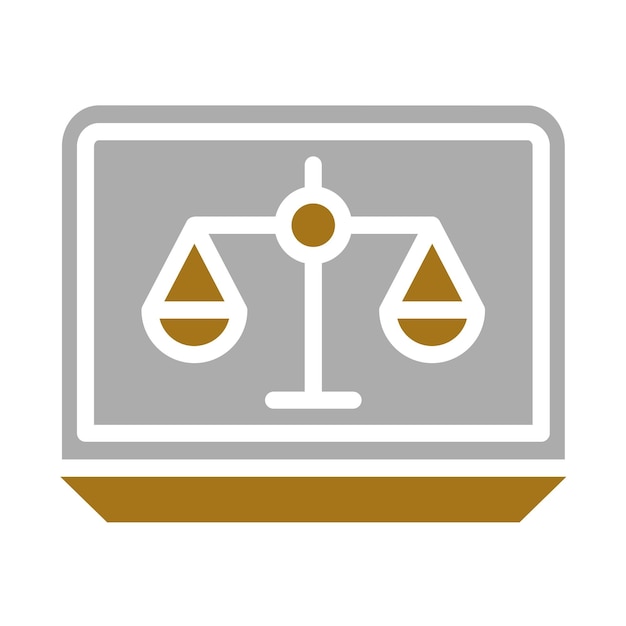 Diseño vectorial Estilo del icono de Cyberlaw