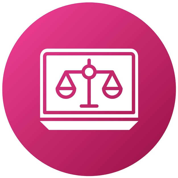 Diseño vectorial Estilo del icono de Cyberlaw