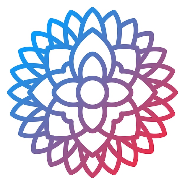 Diseño vectorial Estilo del icono Dahlia
