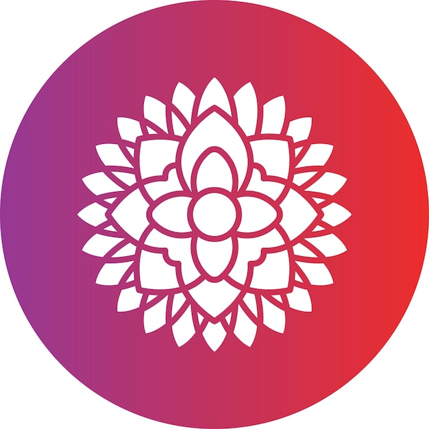 Diseño vectorial Estilo del icono Dahlia