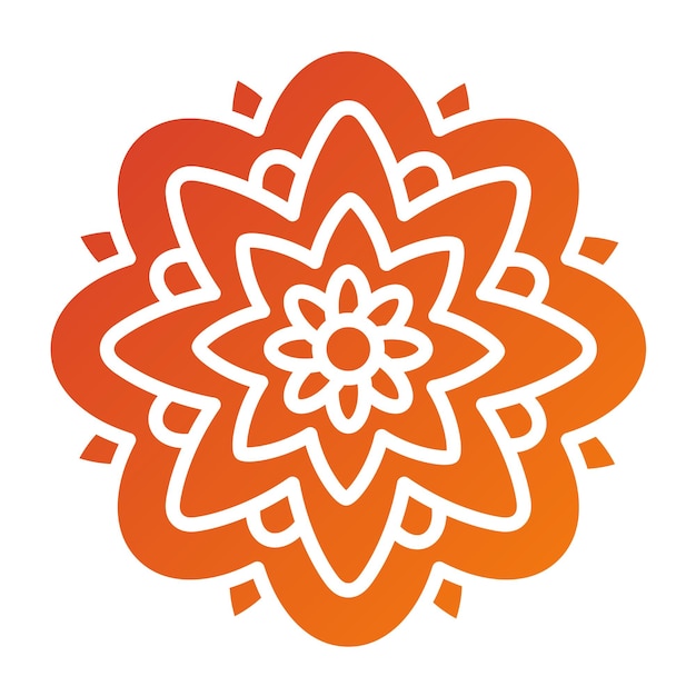 Diseño vectorial Estilo del icono Dahlia
