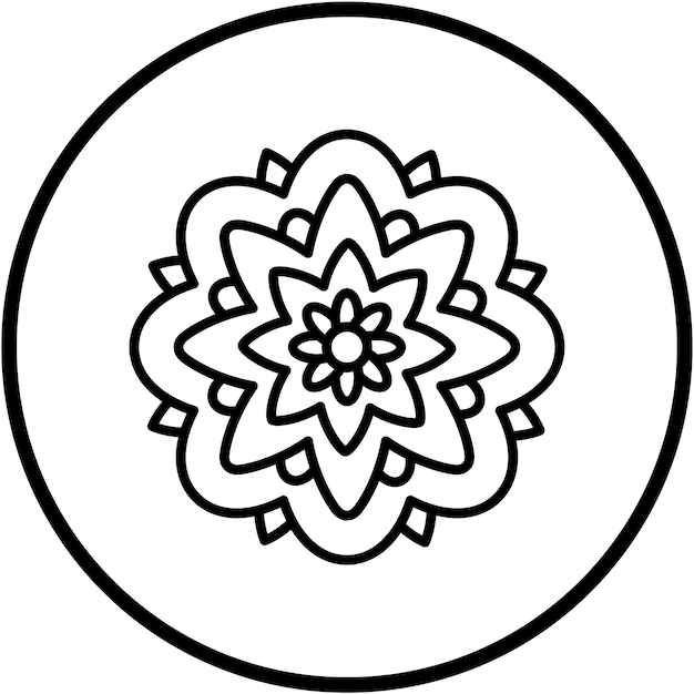 Diseño vectorial Estilo del icono Dahlia