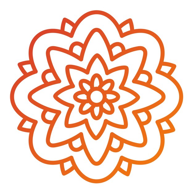 Diseño vectorial Estilo del icono Dahlia