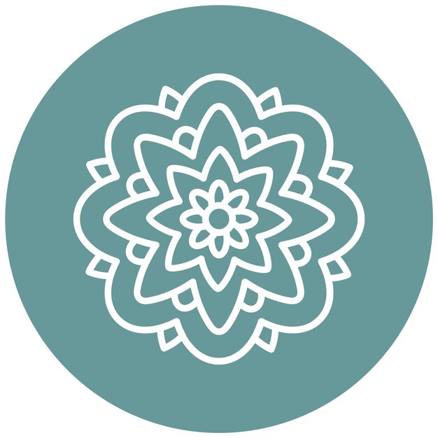 Diseño vectorial Estilo del icono Dahlia