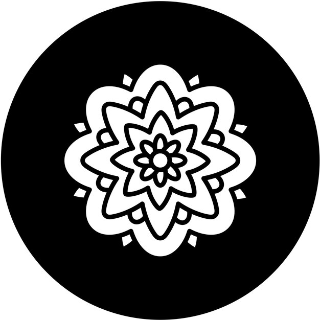 Diseño vectorial Estilo del icono Dahlia