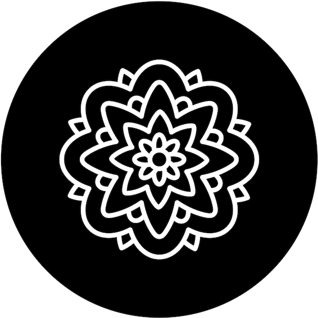 Diseño vectorial Estilo del icono Dahlia