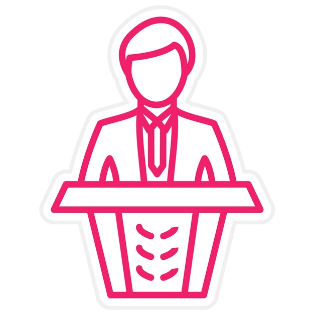 Diseño vectorial de estilo de icono para dar voz