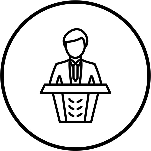 Diseño vectorial de estilo de icono para dar voz