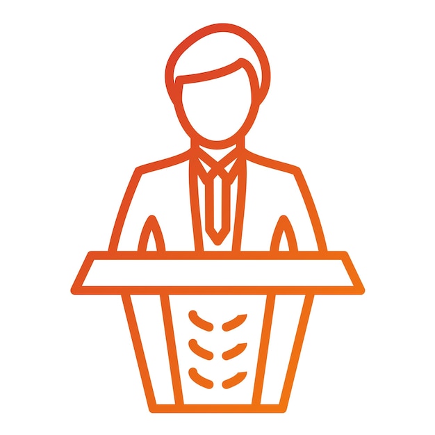 Diseño vectorial de estilo de icono para dar voz