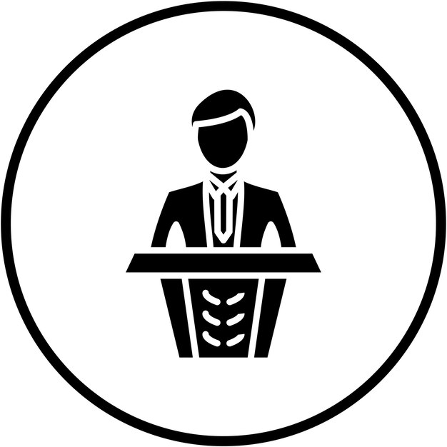 Diseño vectorial de estilo de icono para dar voz