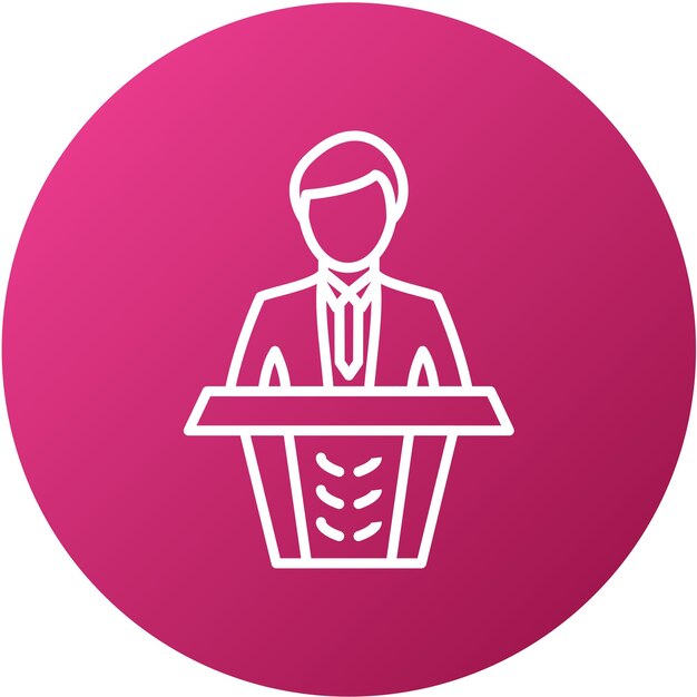 Diseño vectorial de estilo de icono para dar voz