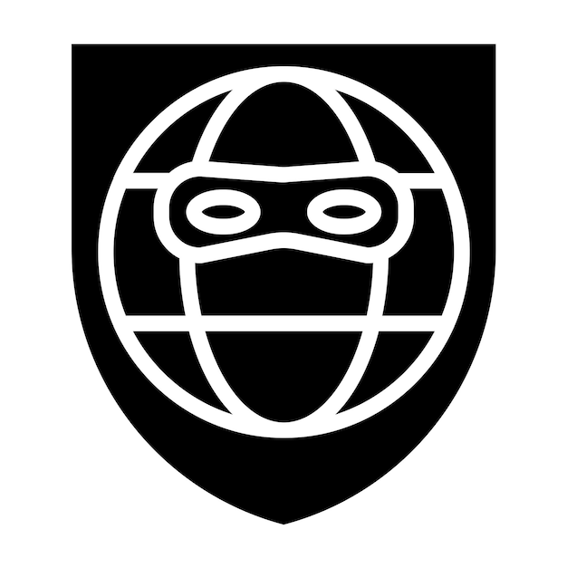 Diseño vectorial del estilo de icono de DarkWebDefender