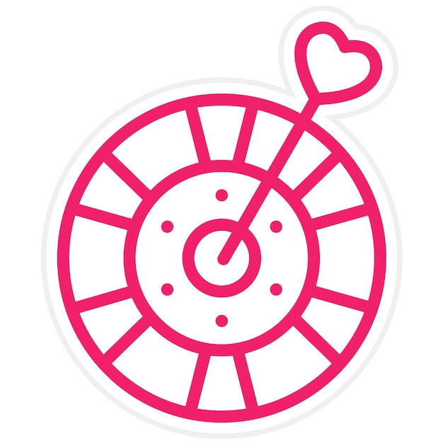 Diseño vectorial Estilo del icono del dartboard