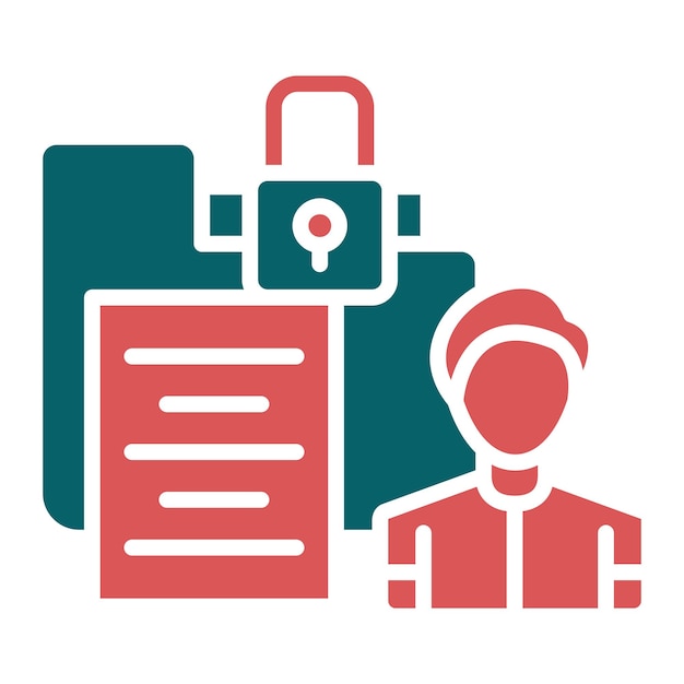 Diseño vectorial Estilo de icono de datos personales sensibles
