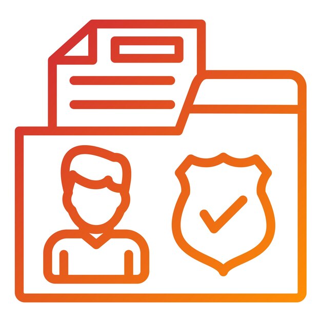 Diseño vectorial Estilo de icono de datos personales sensibles