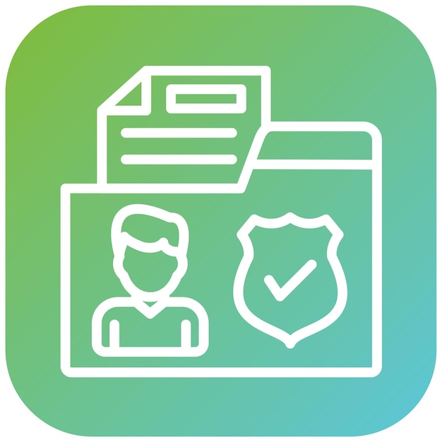 Diseño vectorial Estilo de icono de datos personales sensibles