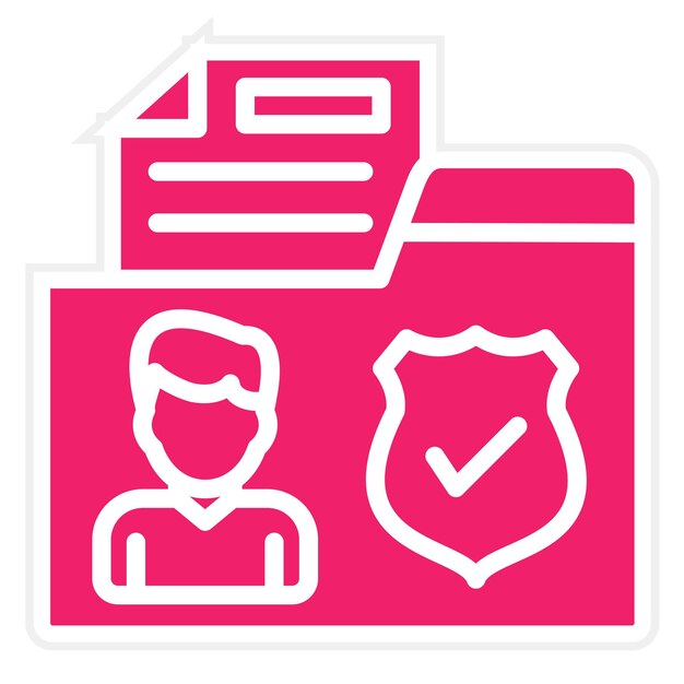 Diseño vectorial Estilo de icono de datos personales sensibles
