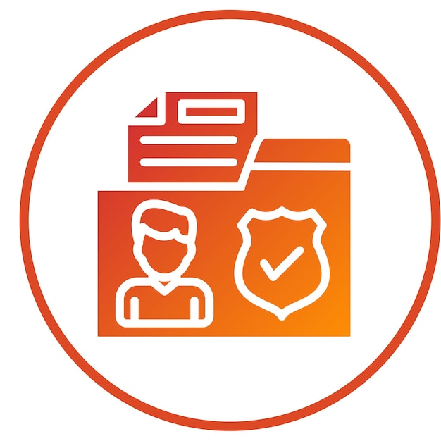 Diseño vectorial Estilo de icono de datos personales sensibles