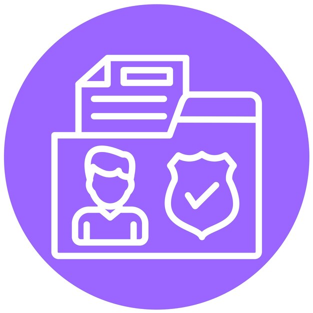Diseño vectorial Estilo de icono de datos personales sensibles